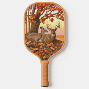 Whitetail Deer in Autumn New England Fall Colours Pickleball Paddle