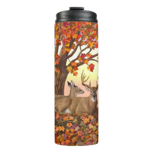 Whitetail Deer in Autumn New England Fall Colours Thermal Tumbler