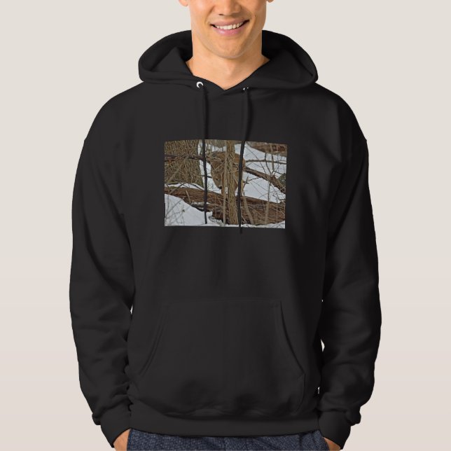 Whitetail Deer In Snow Hoodie (Front)