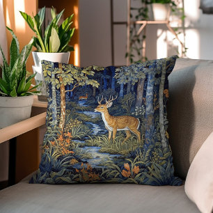 Whitetail Deer In The Forest Cushion