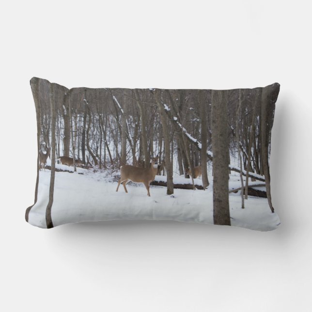 Whitetail Deer, Lumbar Pillow (Front)