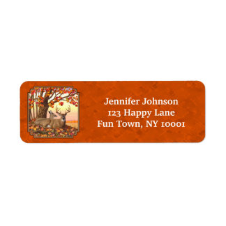 Whitetail Deer Maple Tree Autumn Orange