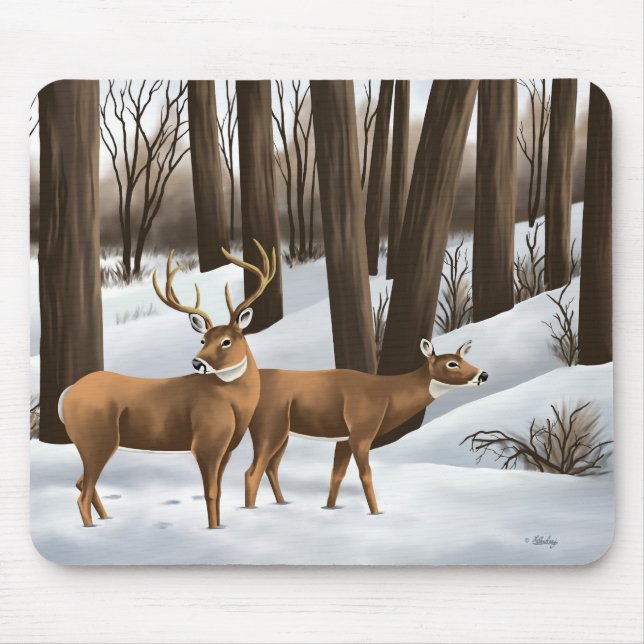 Whitetail Deer Mouse Mat (Front)