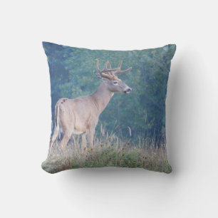 Whitetail Deer Profile in Field Cushion