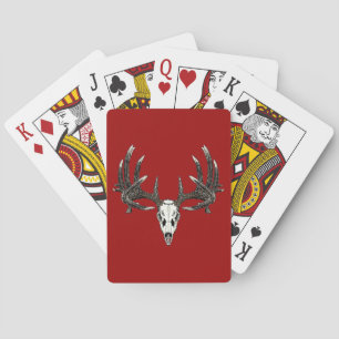 Whitetail deer skull 5 playing cards