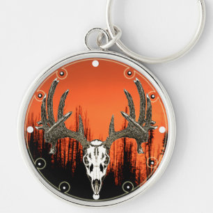 Whitetail deer skull key ring