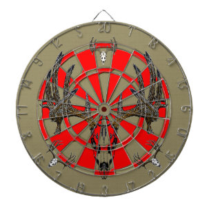 Whitetail deer skull vintage 2 dartboard