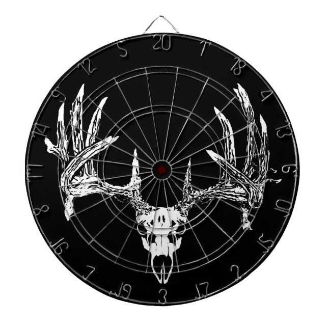 Whitetail deer skull w dartboard (Front)
