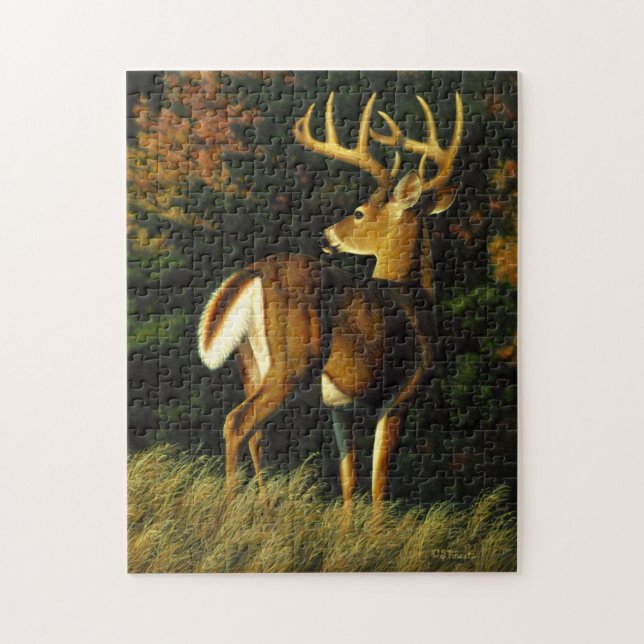 Whitetail Deer Trophy Buck Hunting Jigsaw Puzzle (Vertical)