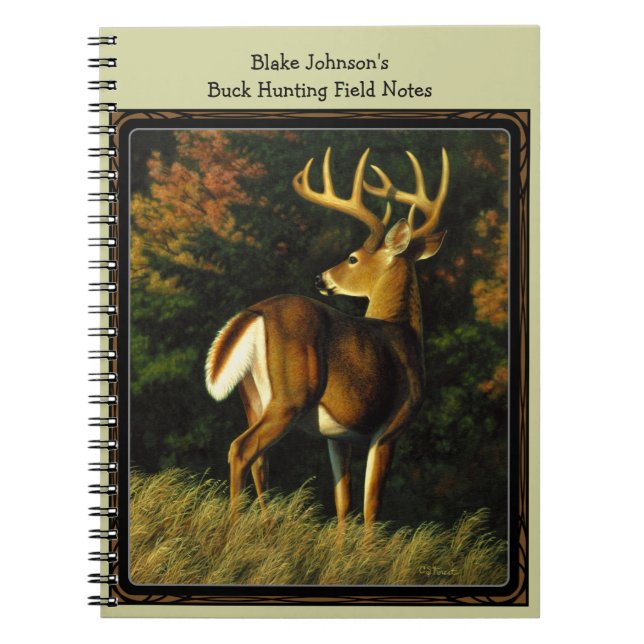 Whitetail Deer Trophy Buck Hunting Notebook (Front)