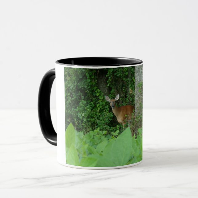 Whitetail Deer Two Toned Coffee Mug (Front Left)