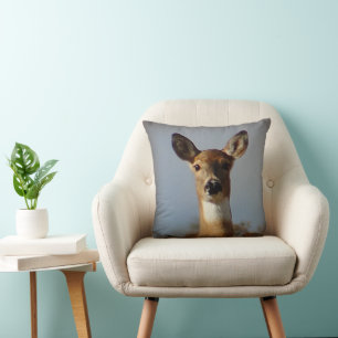 Whitetail Doe Throw Pillow