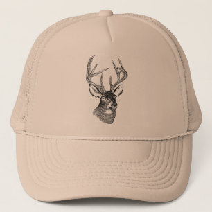 WhiteTailed Deer Head Trucker Hat