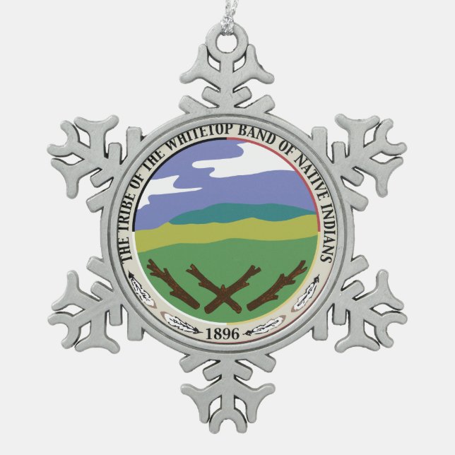 Whitetop Tribe Snowflake Ornament (Front)