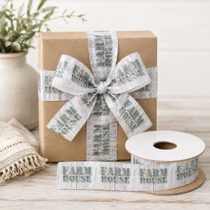 whitewashed barn wood western country farmhouse satin ribbon
