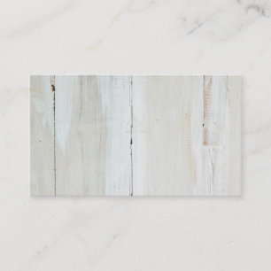 Whitewashed Barn Wood White Woodgrain Business Card