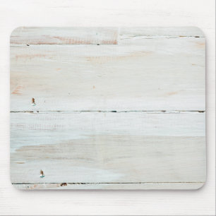 Whitewashed Barn Wood White Woodgrain Mouse Mat
