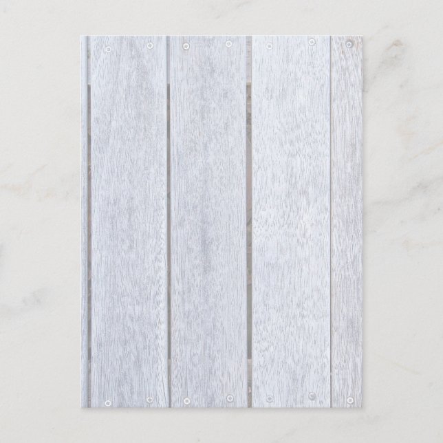 Whitewashed Old Weathered Wood Background Wooden Postcard (Front)
