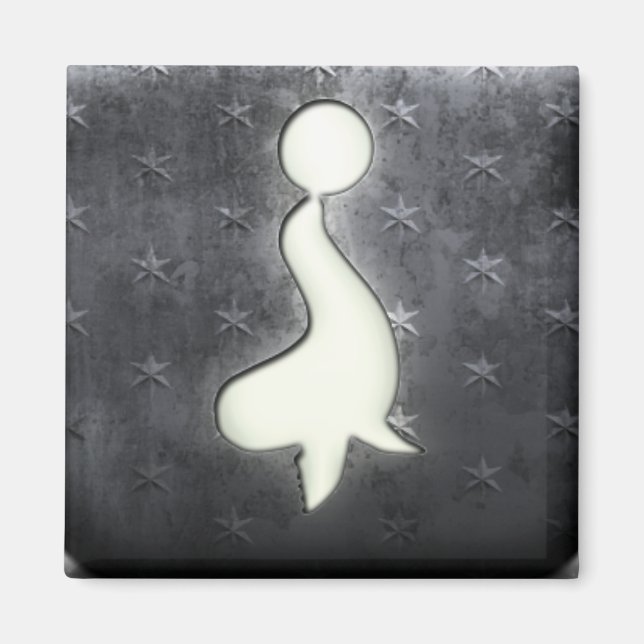 Whitewashed Sea lion Magnet (Front)