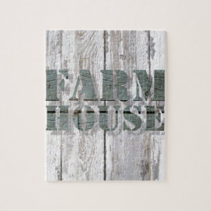 whitewashed wood western country farmhouse jigsaw puzzle