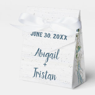 Whitewashed Wood with Wedding Flowers Favour Box