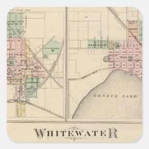 Whitewater, Elkhorn and Geneva Square Sticker