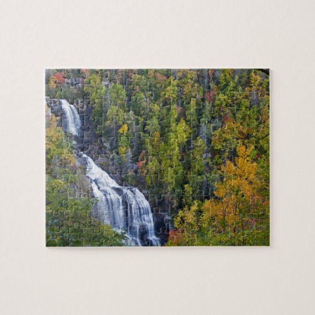 Whitewater Falls in the Nantahala National Jigsaw Puzzle (Horizontal)