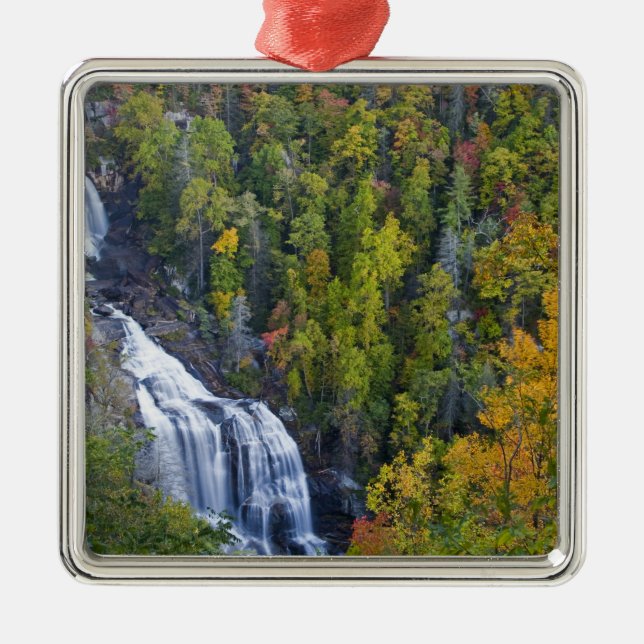 Whitewater Falls in the Nantahala National Metal Tree Decoration (Front)