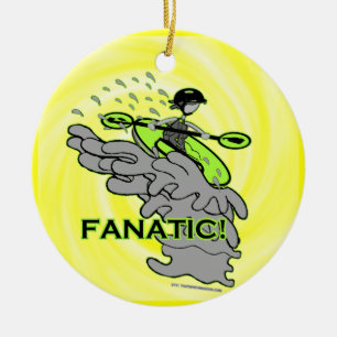Whitewater Fanatic! Ceramic Tree Decoration