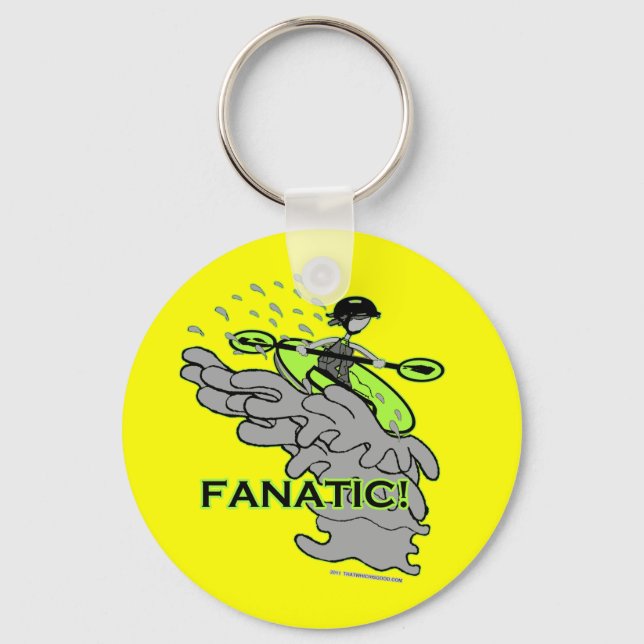 Whitewater Fanatic! Key Ring (Front)
