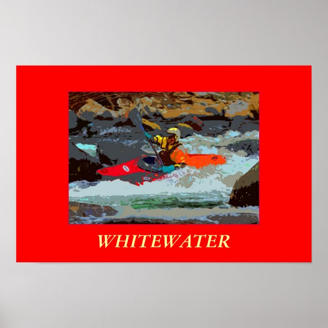 Whitewater Kayaking Photo Poster (Front)