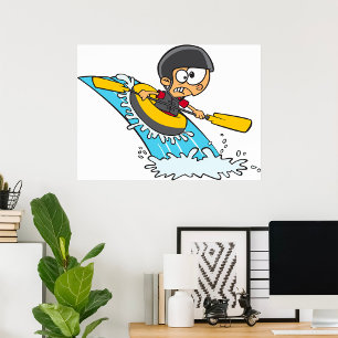 Whitewater Rafting Adventure with Scared Boy  Poster