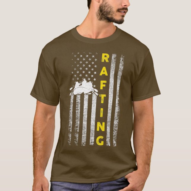 Whitewater Rafting United States Rafter Premium T-Shirt (Front)