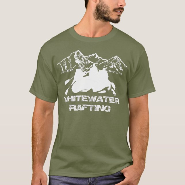 Whitewater River Rafting Adventure Graphic T-Shirt (Front)