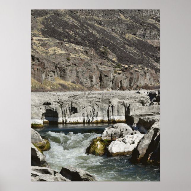 Whitewater Through Basalt Gorge Poster (Front)