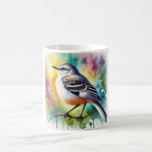 Whitewinged Mockingbird 300824AREF120 - Watercolor Coffee Mug