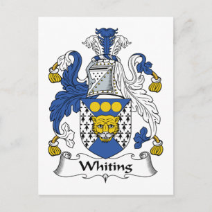 Whiting Family Crest Postcard