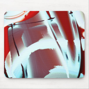 Whitish to red cropped digital paint magnification mouse mat