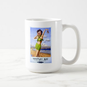 Whitley Bay Vintage Ad Coffee Mug