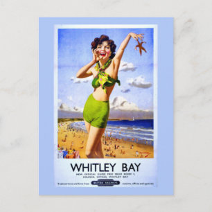 Whitley Bay Vintage Ad Postcard