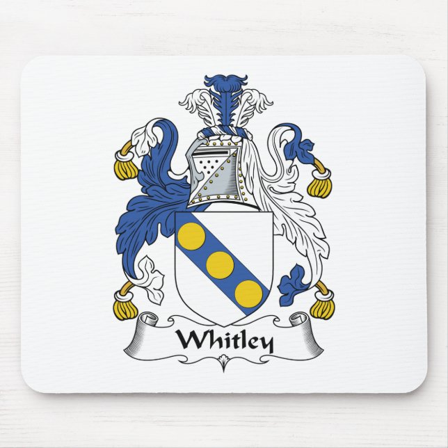 Whitley Family Crest Mouse Mat (Front)