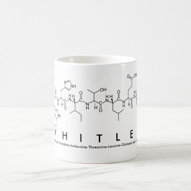 Whitley peptide name mug (Center)