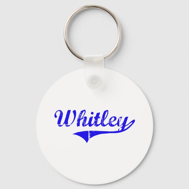 Whitley Surname Classic Style Key Ring (Front)
