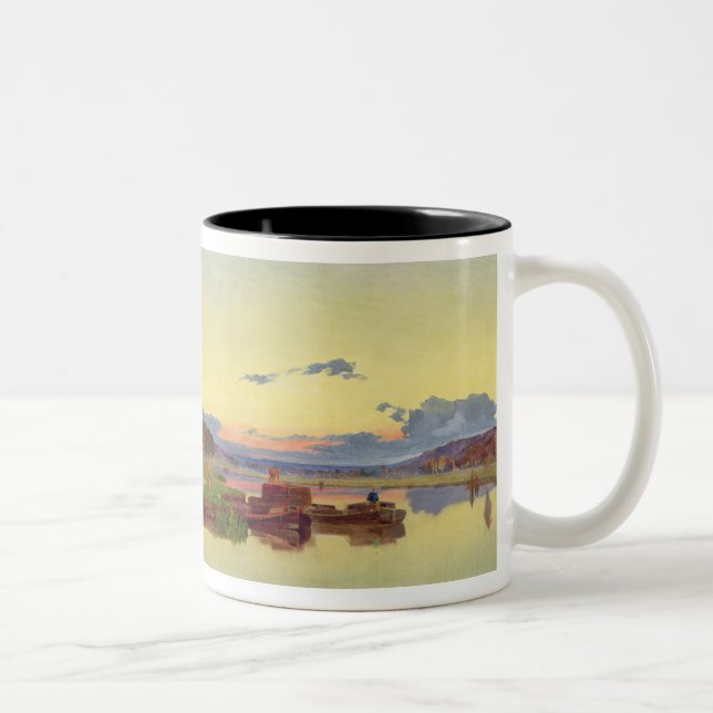 Whitlingham, Norfolk, 1860 (oil on canvas) Two-Tone Coffee Mug (Right)