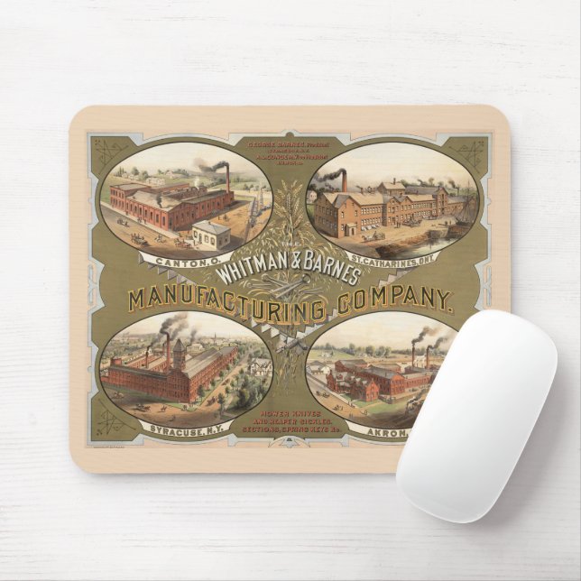 Whitman & Barnes Manufacturing Company. Mouse Mat (With Mouse)