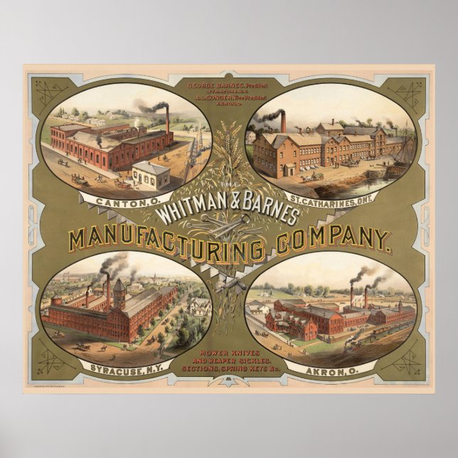 Whitman & Barnes Manufacturing Company. Poster (Front)