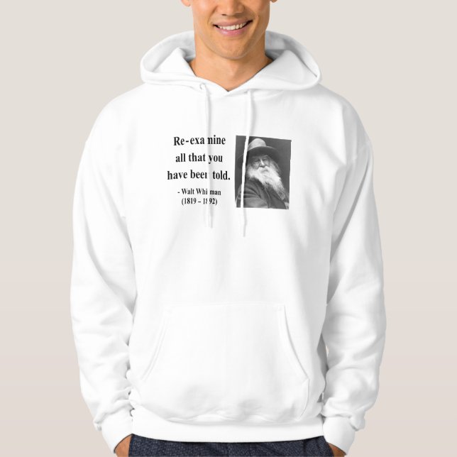 Whitman Quote 1b Hoodie (Front)