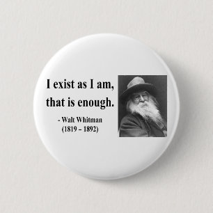 Whitman Quote 3b 6 Cm Round Badge