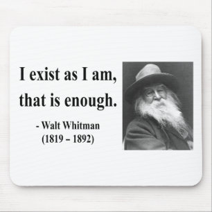 Whitman Quote 3b Mouse Mat