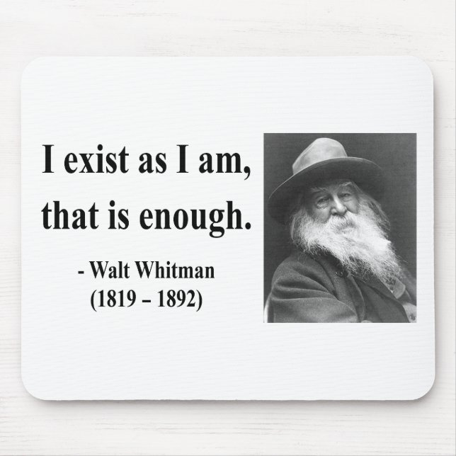 Whitman Quote 3b Mouse Mat (Front)